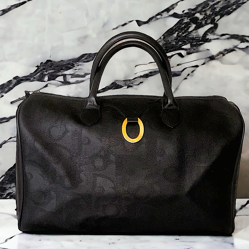 Christian Dior Boston Back Travel Bag Large Capacity Trotter black LIKE NEW